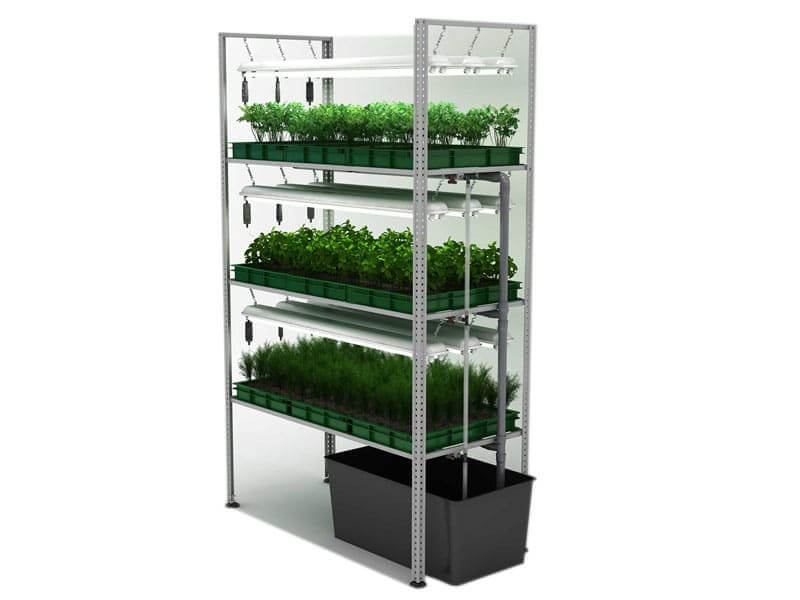 Гидропонная установка ГУФ 1 5-2У, для выращивания гидропонного зеленого корма